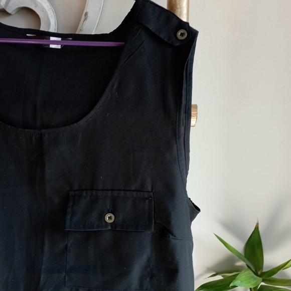 NWOT Plus Black Flowy Top - Picture 7 of 15